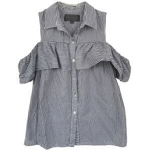 Sunday In Brooklyn Anthropologie Women Button Up Top Preppy Nautical Size XS